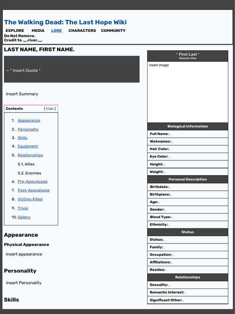 Last Hope Template | PDF