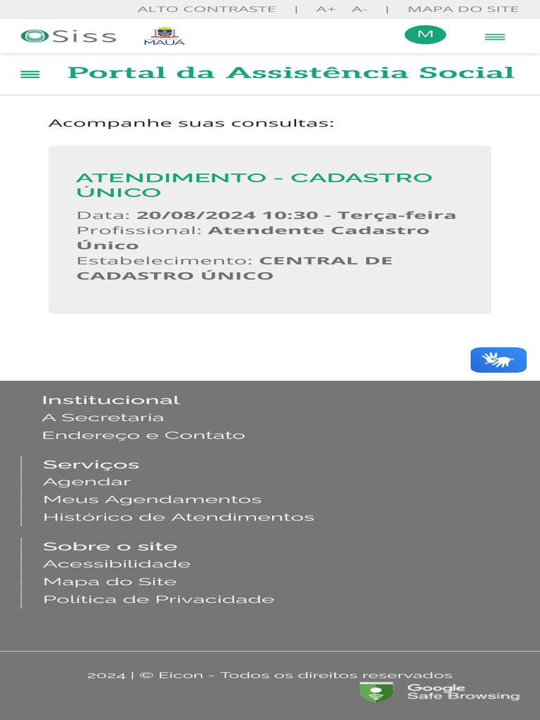 Portal Da Assistência Social - Consultas Agendadas | PDF