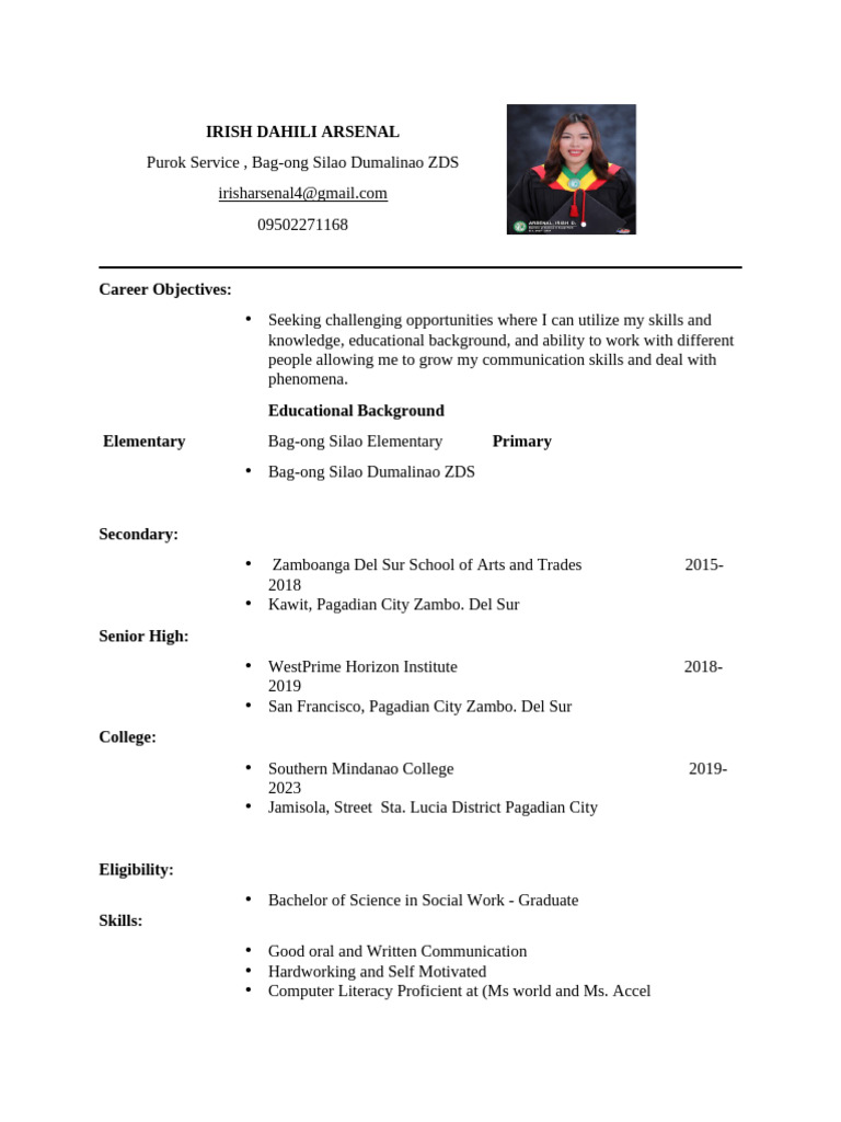 Irish Resume | PDF