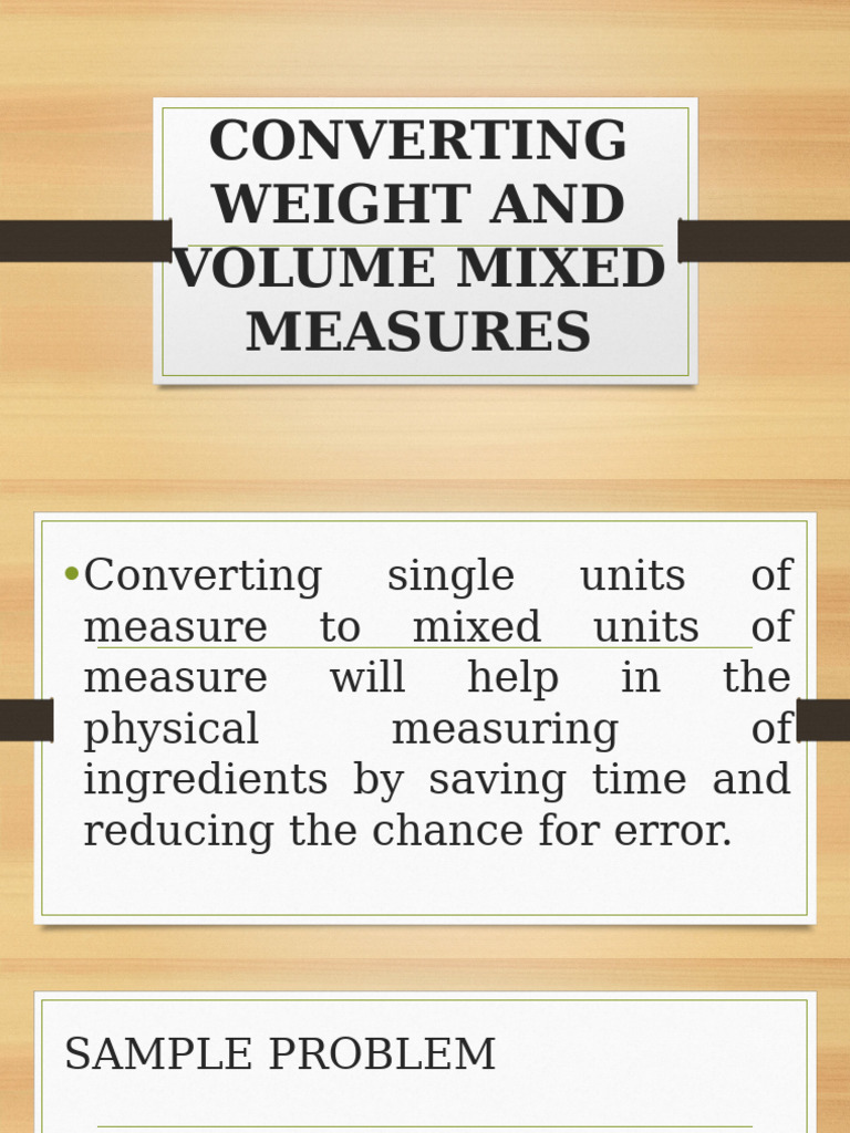 Isp 1 Culinary Math PPT Chapter 5 | PDF