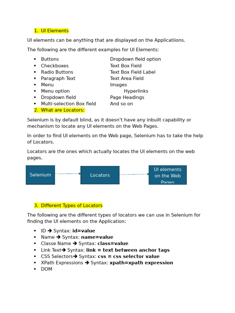 3-Locators For Selenium | PDF