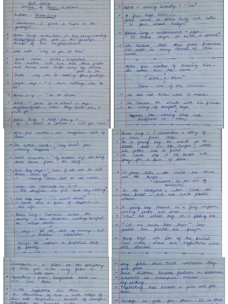 Handwritten Notes of Lost Spring - Story of Saheb | PDF