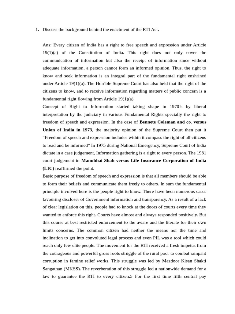 Rti Notes Sem 3 | PDF