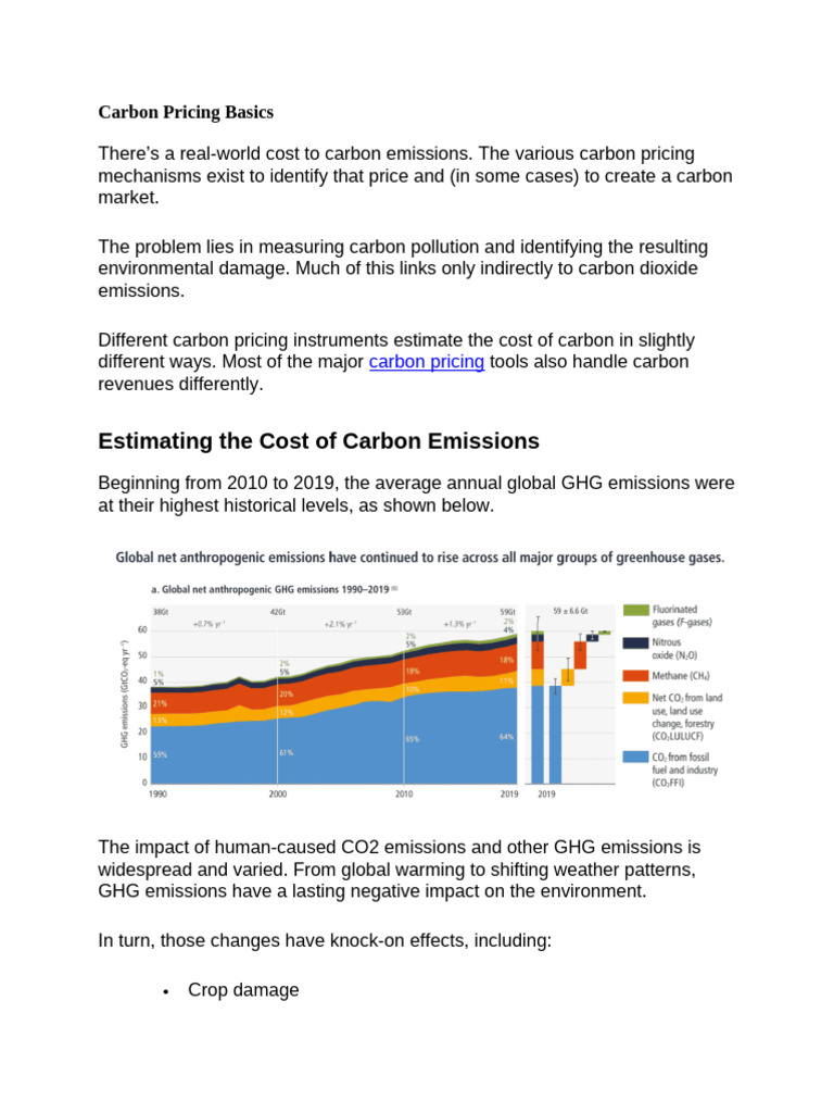 Carbon Pricing Basics Pdf