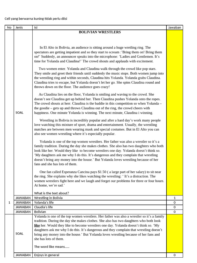 Form Soal Ganda SMP | PDF