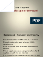 Metal Craft Supplier Scorecard