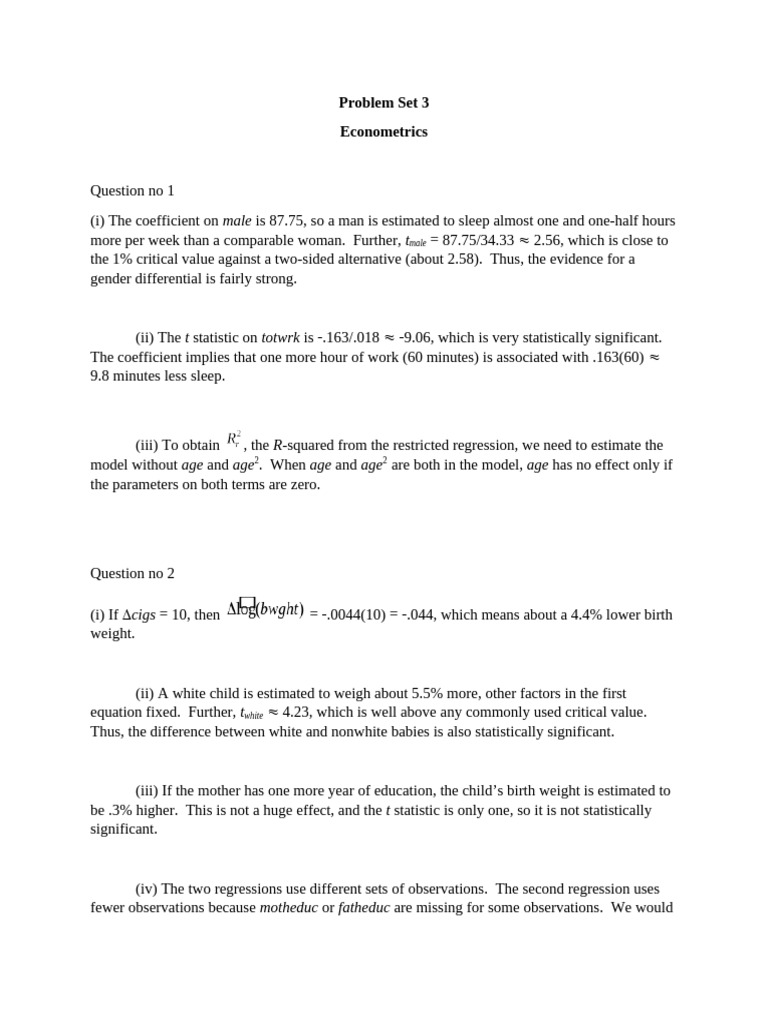 PS 3 +4 Solution | PDF