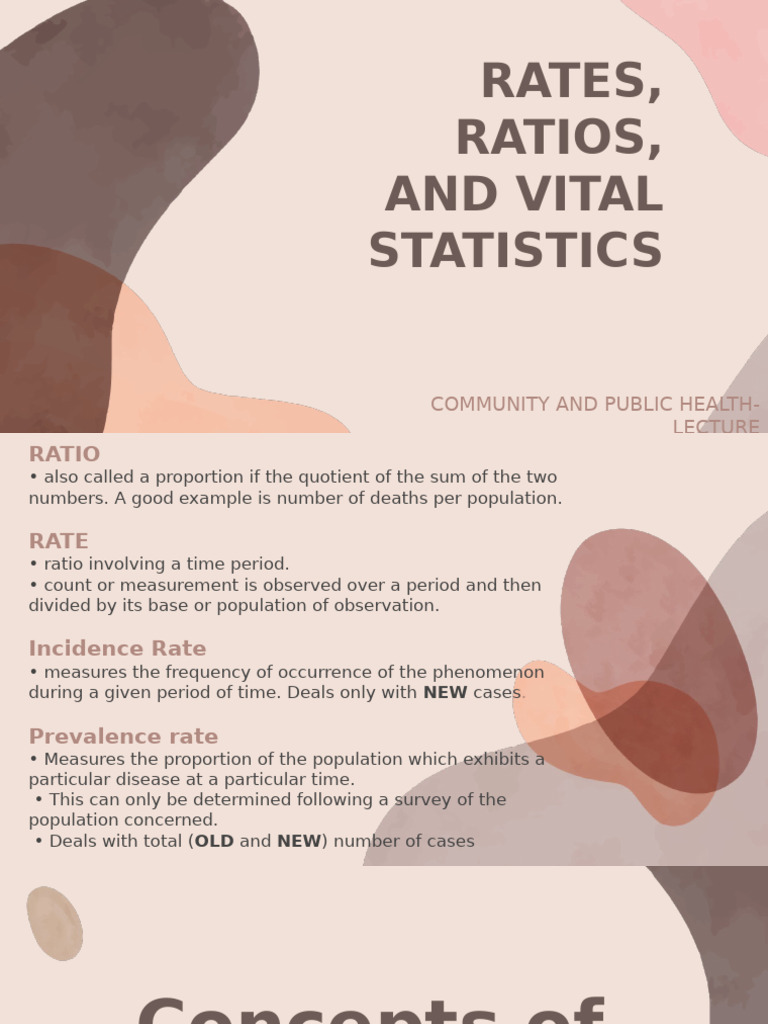 4 Rates Ratios and Vital Statistics | PDF