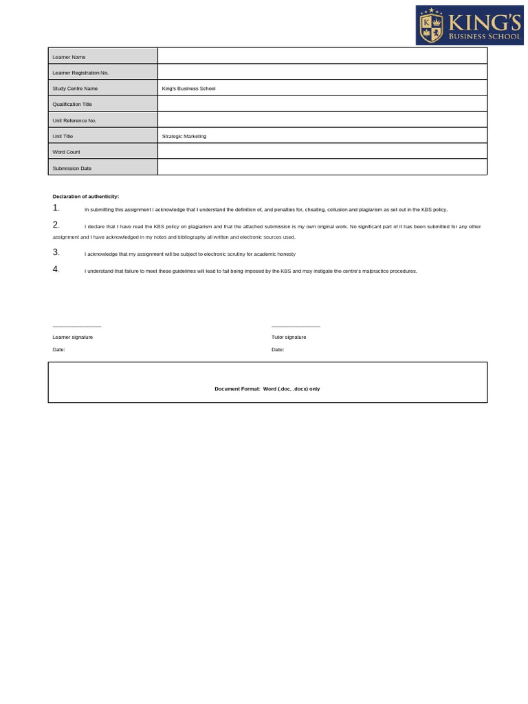 Assignment Template | PDF