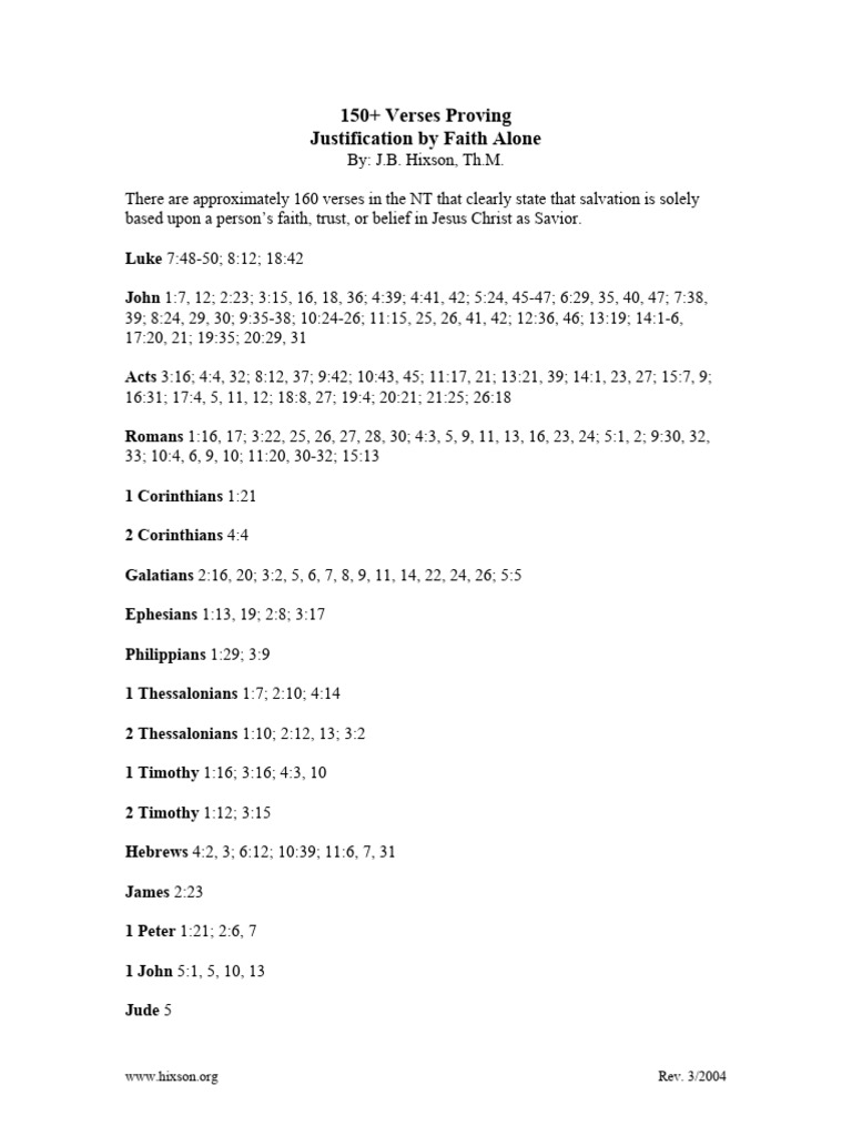 Justification by Faith: 150+ Verses | PDF