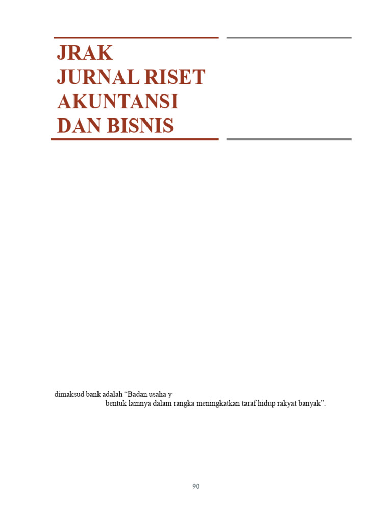 Jrak Jurnal Riset Akuntansi Dan Bisnis: Volume 9 No 1 JANUARI 2023 | PDF