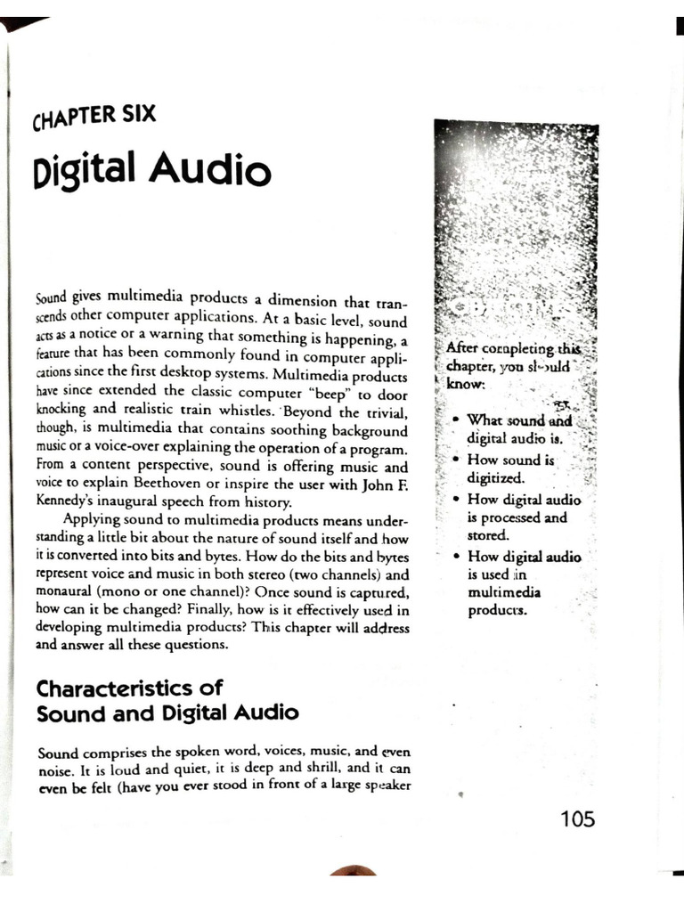 Characteristics of Sound and Audio | PDF | Cooking, Food & Wine