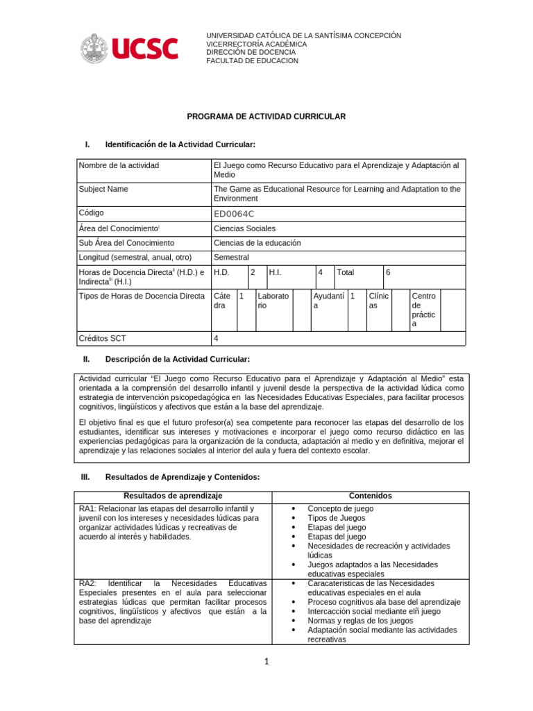 Programa Juegos y Act Recreativas Al 9 Mayo 2019 | PDF | Aprendizaje ...