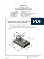 Konstruksi Geometris Gambar Teknik Pdf Soal Uts 1 Ta 2011