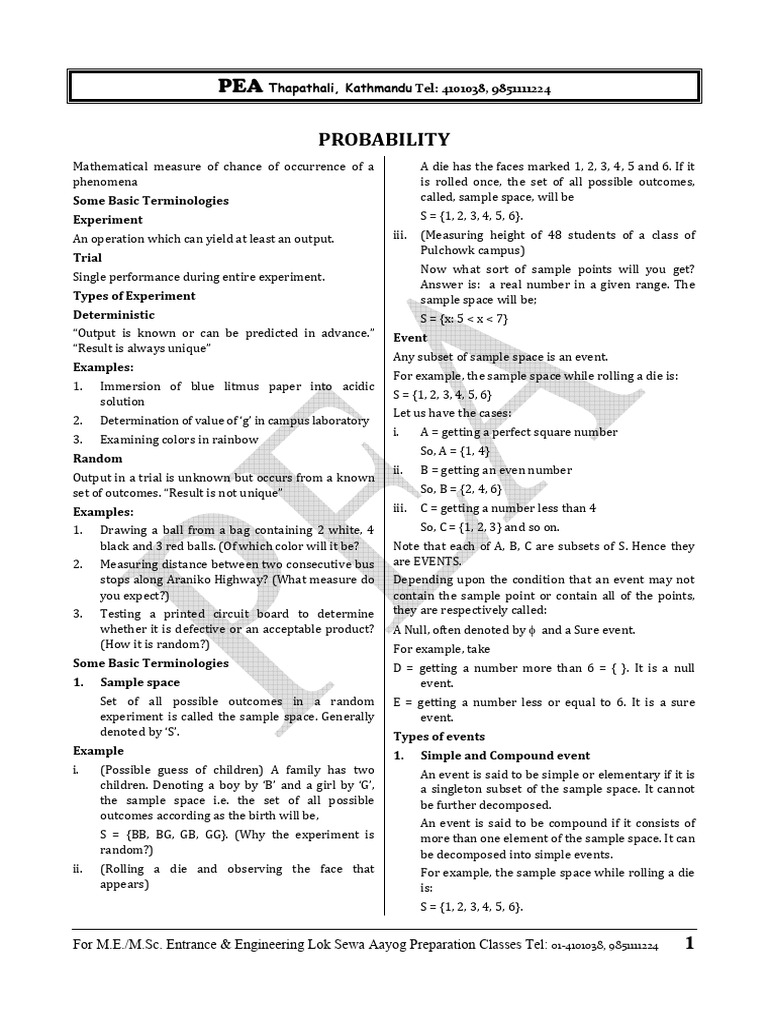 PEA-MSc Entrance Materails Prepared by VP Sir | PDF