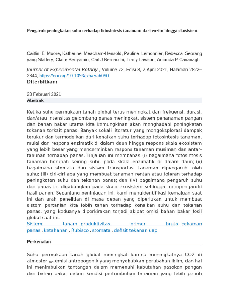 Terjemahan Jurnal Fotosintesis PDF
