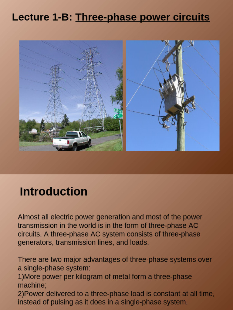 Lecture 1-B Three Phase Power Circuits | PDF
