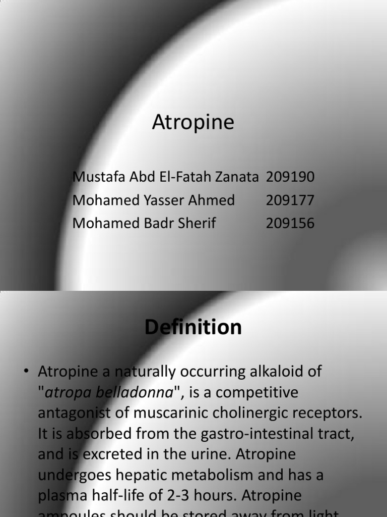 Atropine | PDF | Acetylcholine | Pharmacology