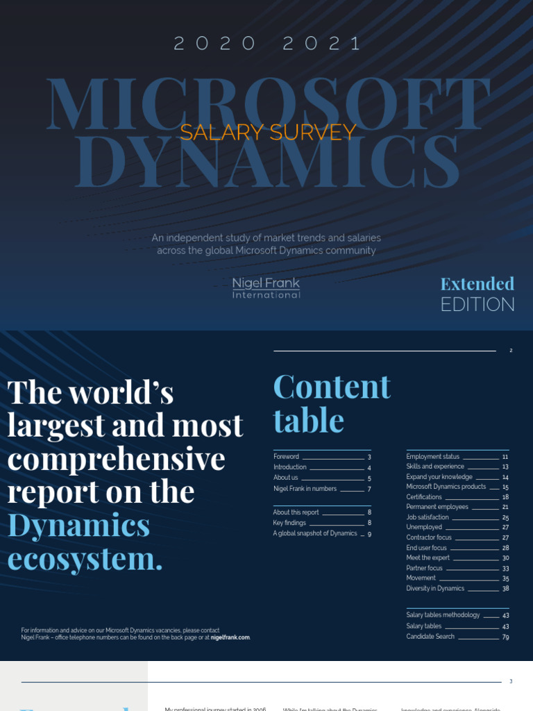 Nigel Frank Microsoft Dynamics Salary Survey 2020 2021