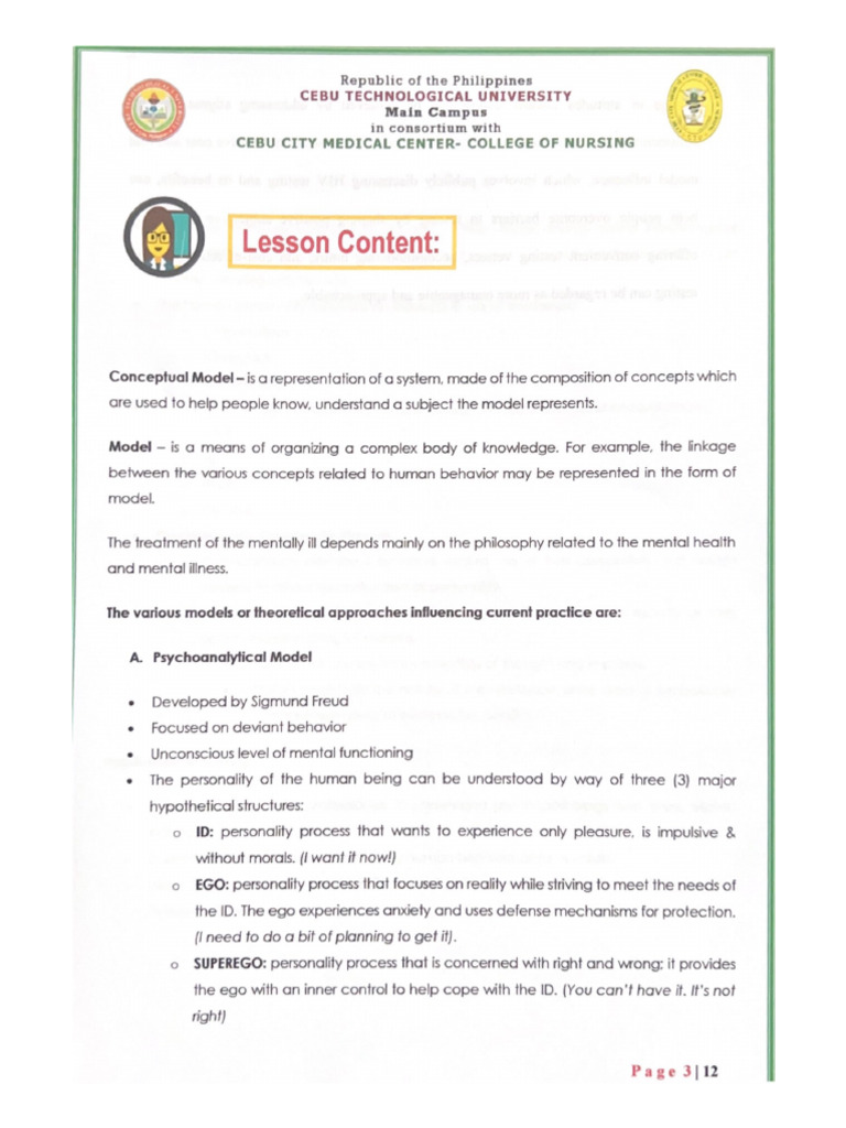 Conceptual Model Psych | PDF
