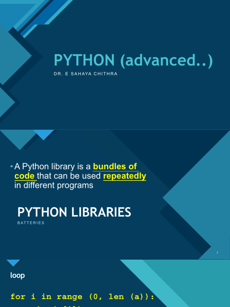 PYTHON (Advanced | PDF
