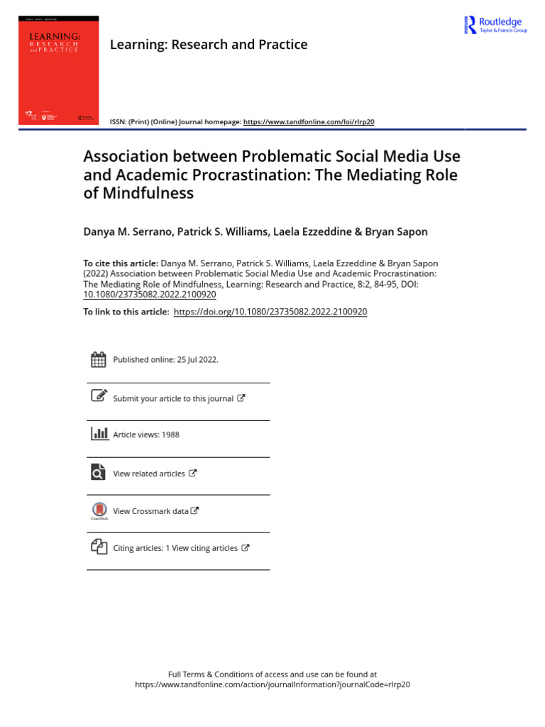 Association Between Problematic Social Media Use and Academic ...