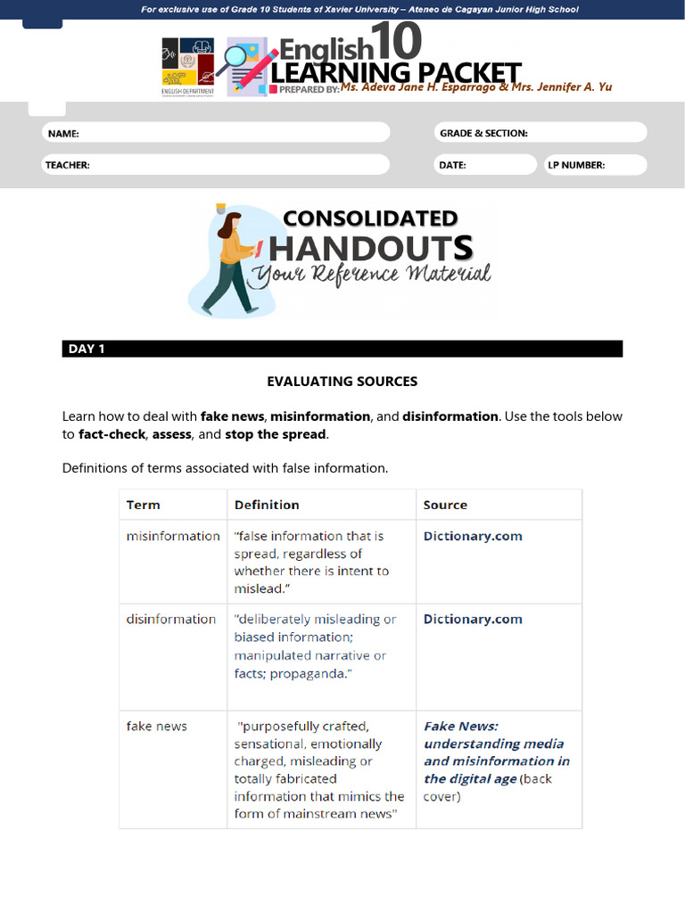 Consolidated Handouts | PDF