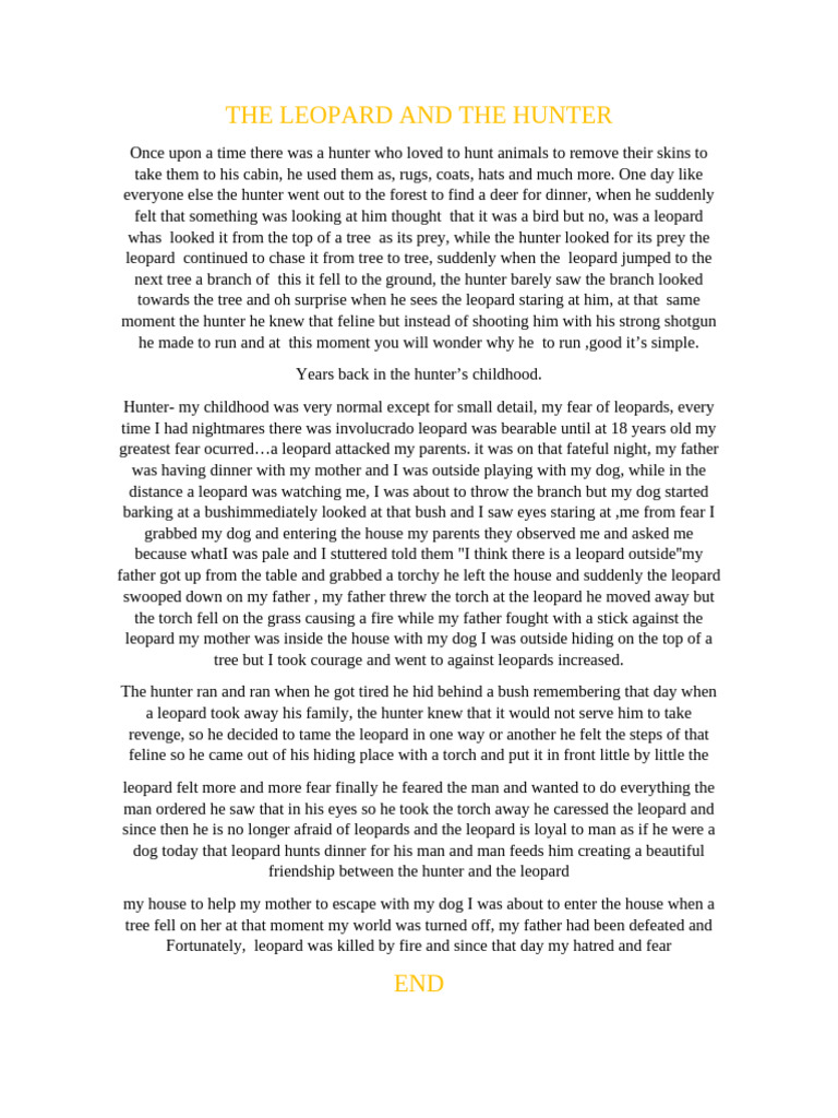 The Leopard and The Hunter | PDF