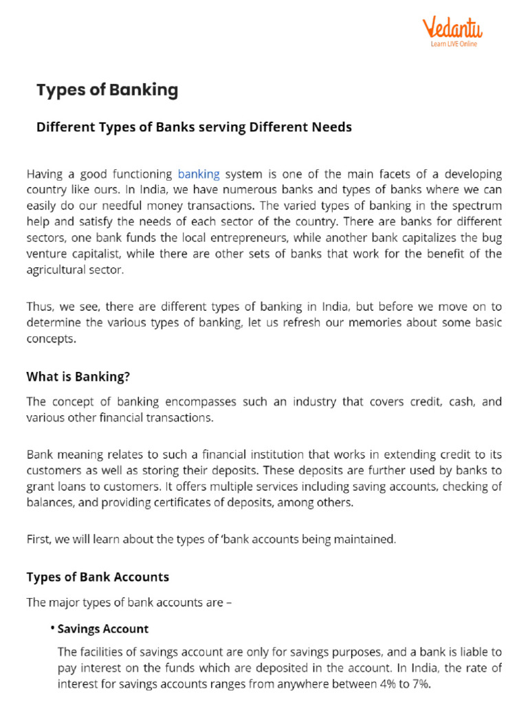 Types of Banking | PDF