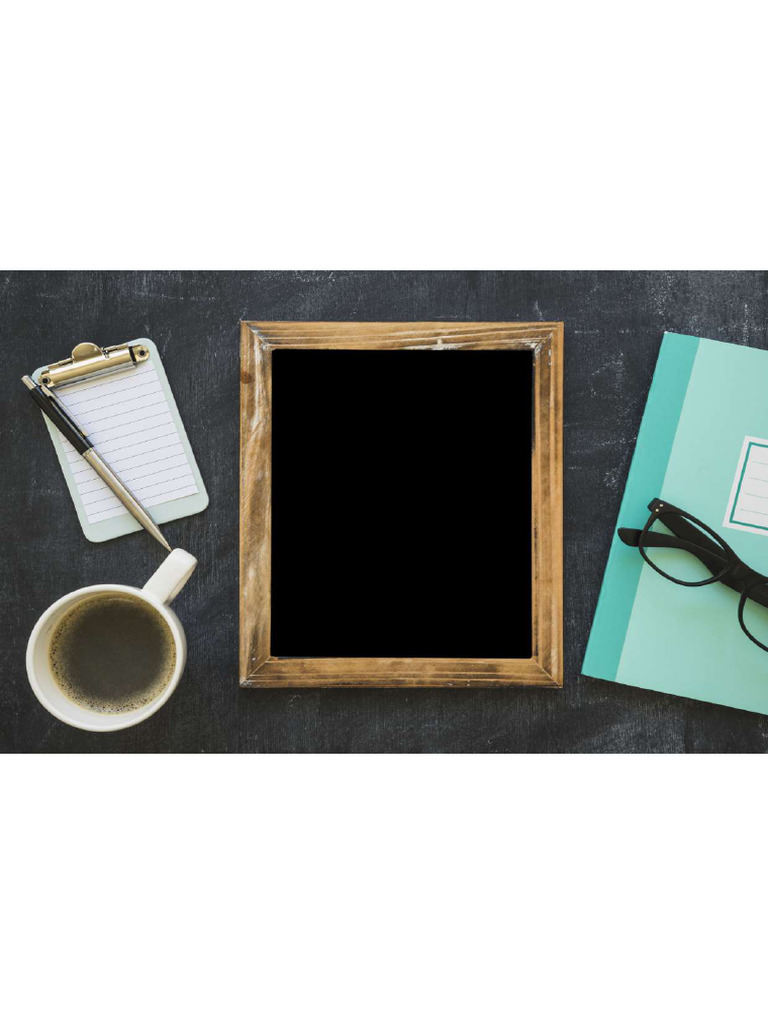 Blank Picture Frame Coffee Cup Stationeries Blackboard | PDF