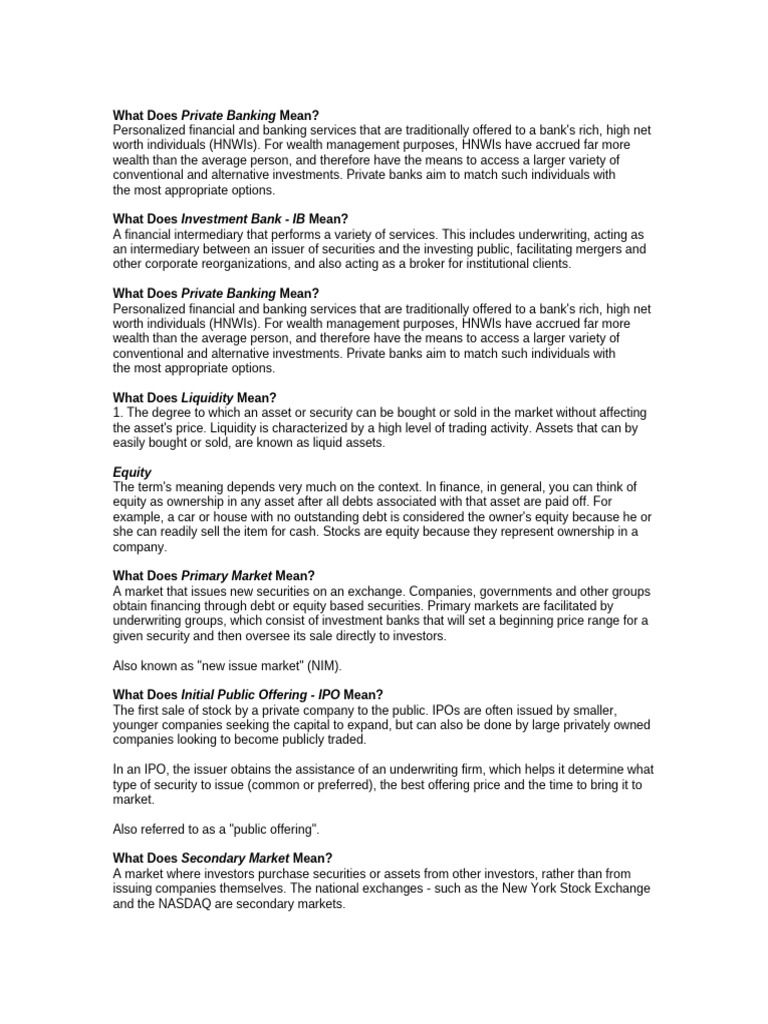 Basics of Banking | PDF