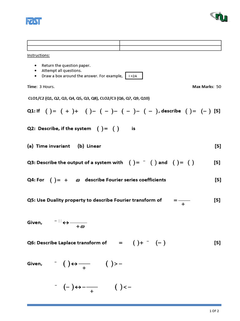 Ss Final Paper Spring 2022 | PDF | Digital Signal Processing | Harmonic ...