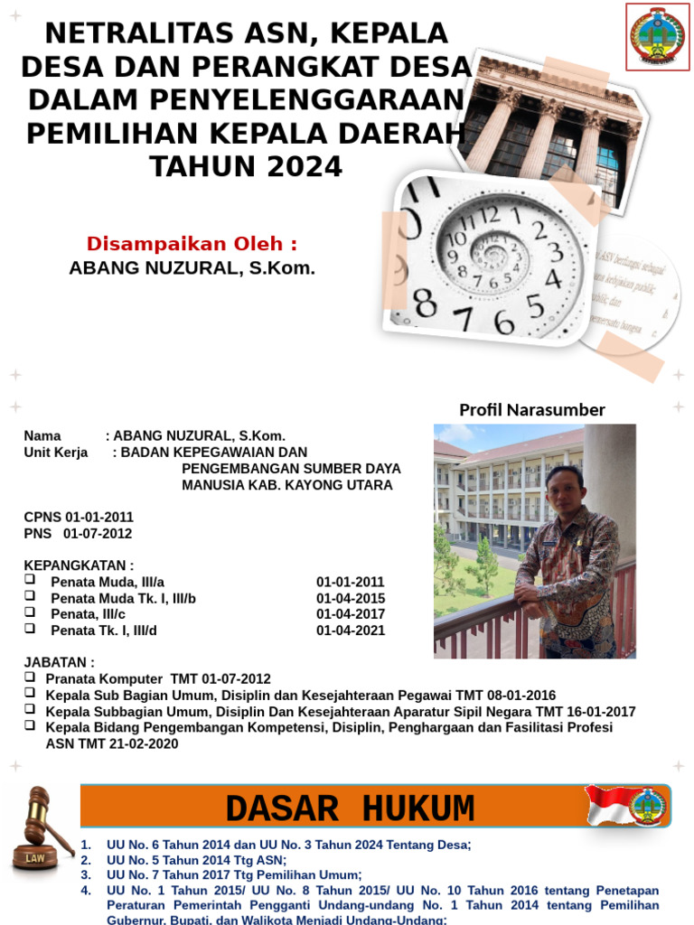 Netralitas Asn-Kepala Desa Serta Perangkat Desa Di Kabupaten Kayong ...
