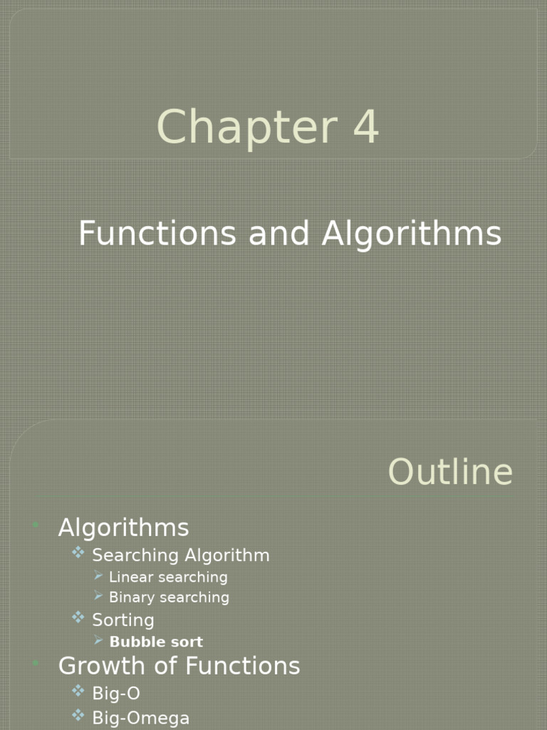 Chapter 4-Functions and Algorithms | PDF