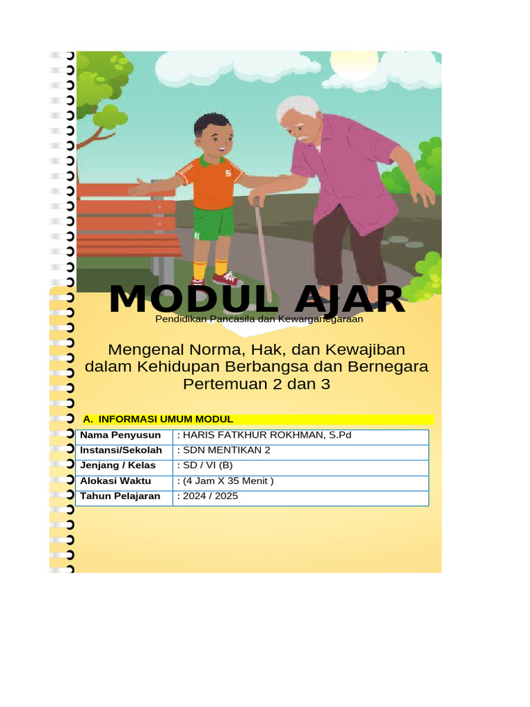 MODUL AJAR PKN BAB 3 PERTEMUAN 2 Dan 3 | PDF