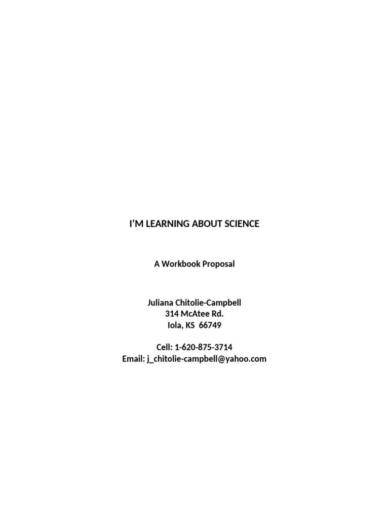 Science book proposal pdf