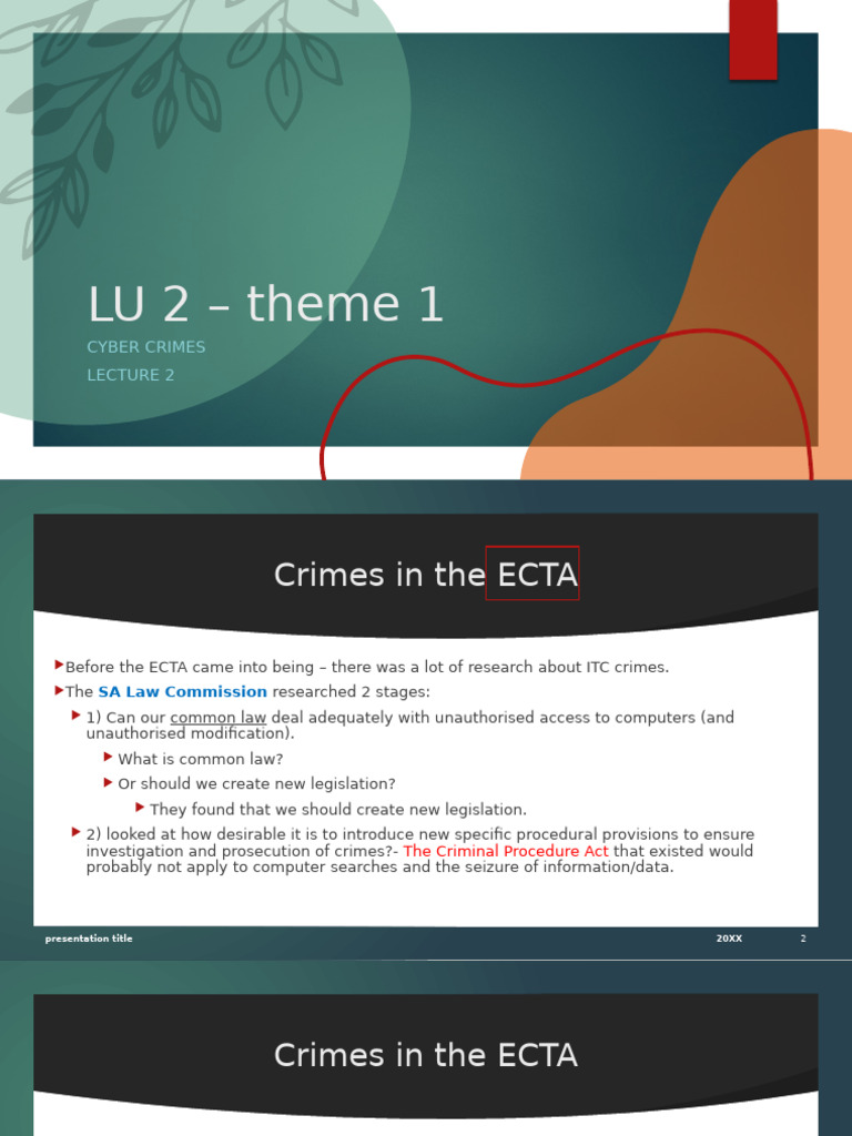 LU2 Theme 1 Lecture 2 | PDF