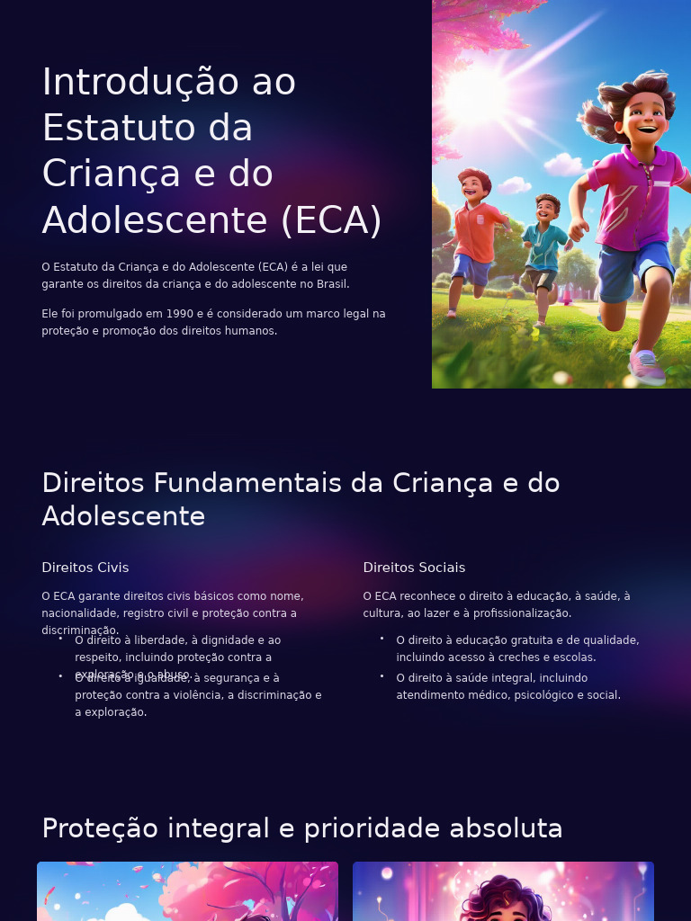 Introducao Ao Estatuto Da Crianca e Do Adolescente ECA | PDF