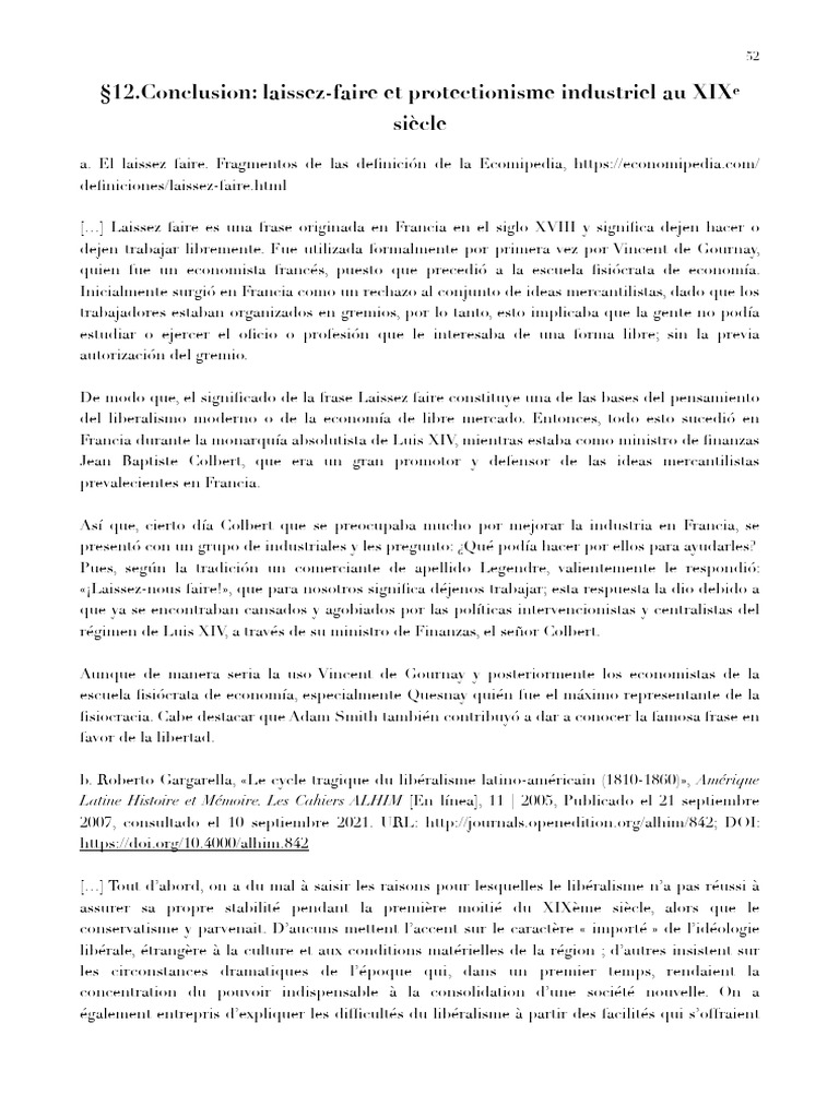 12.conclusion - Laissez-Faire Et Protectionisme Industriel Au XIXe ...
