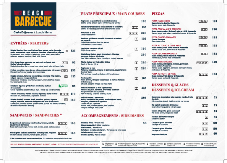 Beach BBQ Lunch Menu | PDF