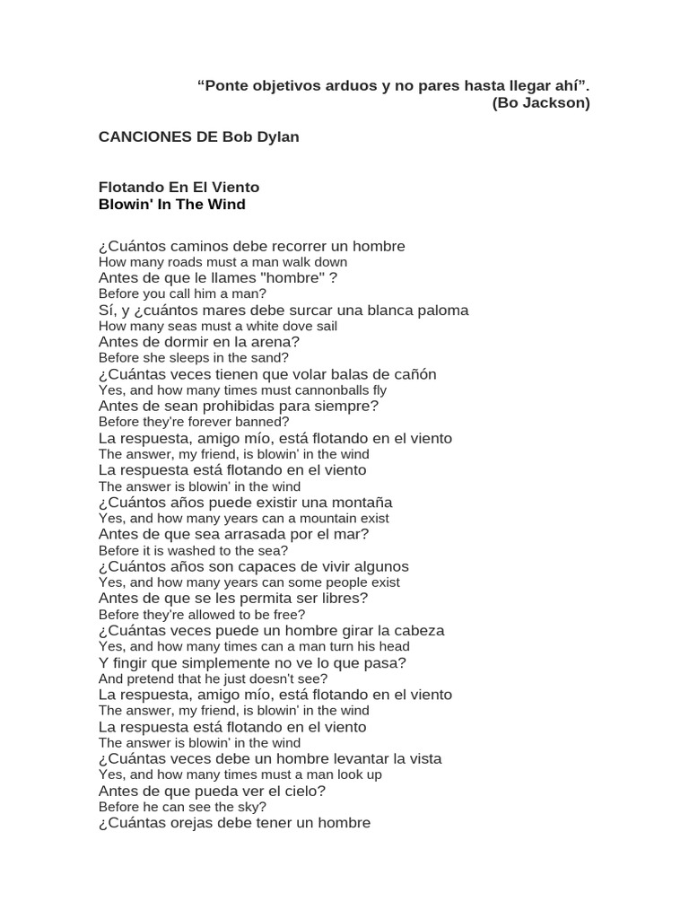 Canciones de Bob Dylan | PDF