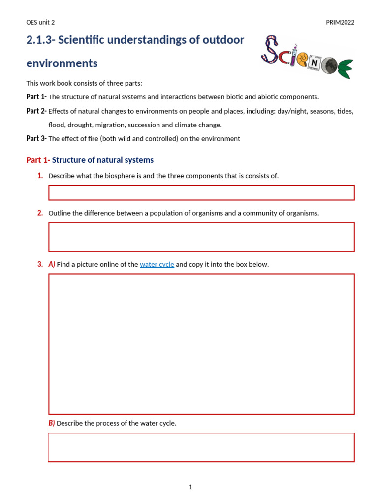 2.1.3 - Scientific Understandings of Outdoor Environment - Work Book 22 ...