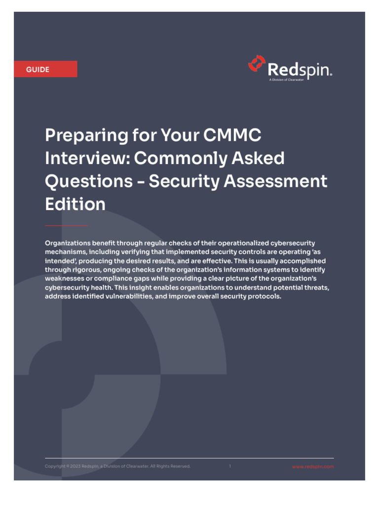 CMMC Security Assessment | PDF | Computer Security | Security