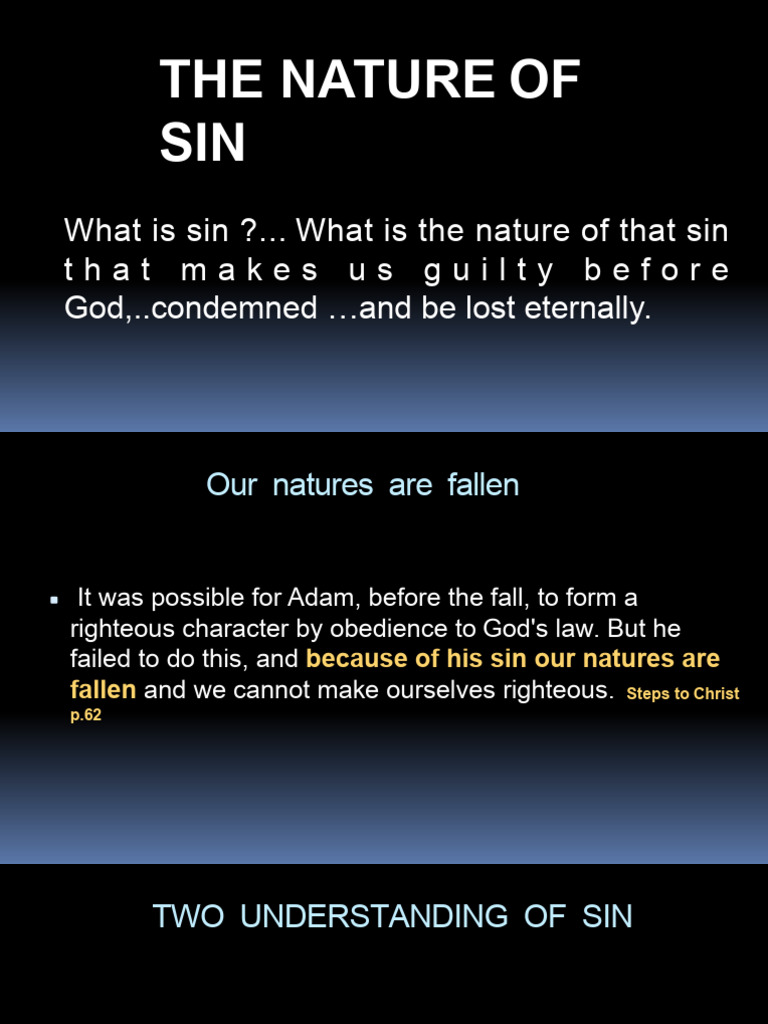 Copy-THE NATURE OF SIN Power Point Presentation | PDF