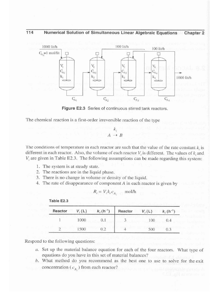 Chemical Reactor Example | PDF