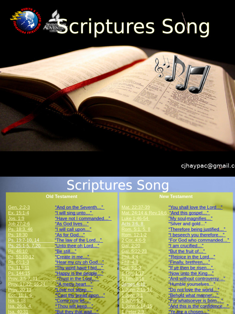 Scriptures I Song | PDF