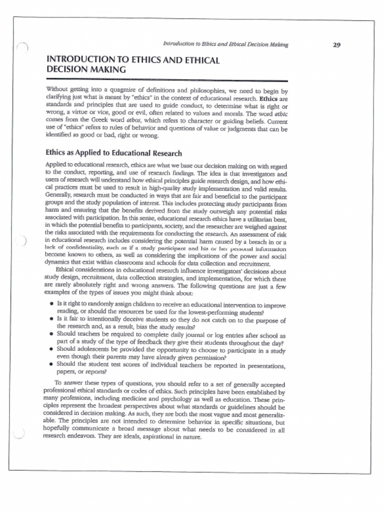 Introduction To Ethics and Ethical Decision Making | PDF