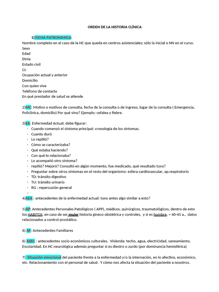 Historia Clínica de Paciente con Ofidismo | PDF | Historial médico