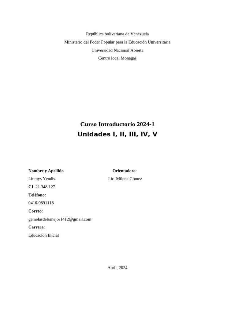 Unidad I | PDF | Evaluación | Crecimiento personal y profesional