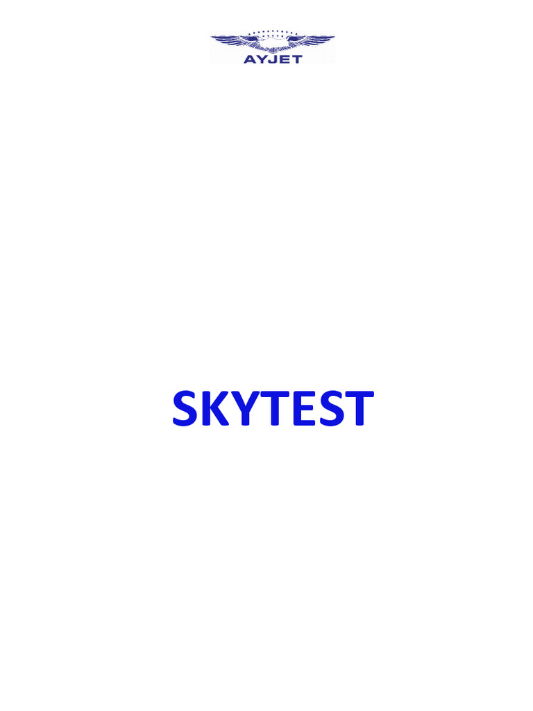 SKYTEST - Sınav Kılavuzu - Sent by AYJET | PDF